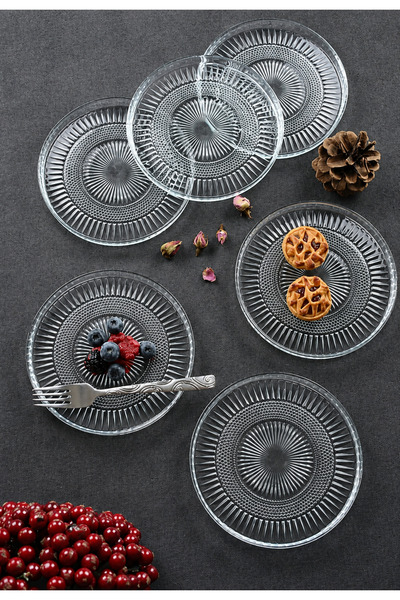 çukurova home Stylish Cake Plate (6 Pieces) 16 cm