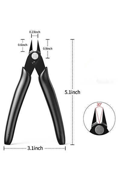 Choice black Cutting Plier Electrical Wire Cable Cutter Metal Side Snips Flus...
