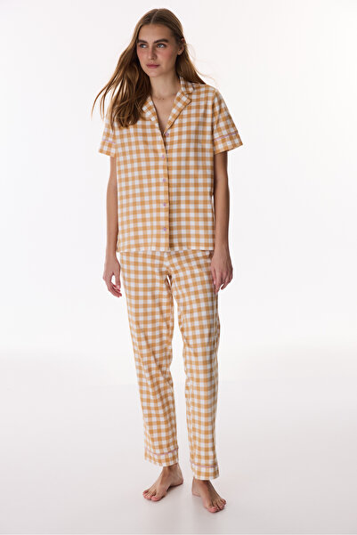 Penti Tarçın Picnic Mood Pamuklu Gömlek Pantolon Pijama Takımı