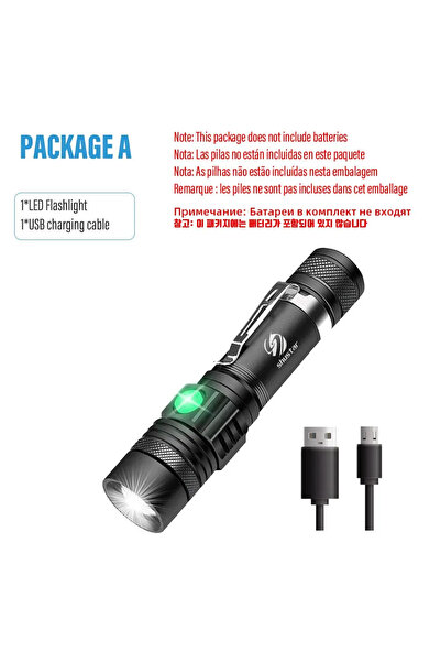 Choice U518 Package A High Power Led Flashlights Zoomable Camping Torch With ...