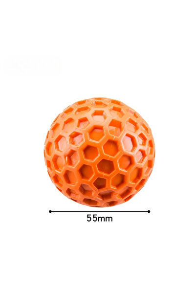 Choice1 55mm Orange 1pcs Indestructible Squeaky Dog Toys, Interactive Dog Bal...