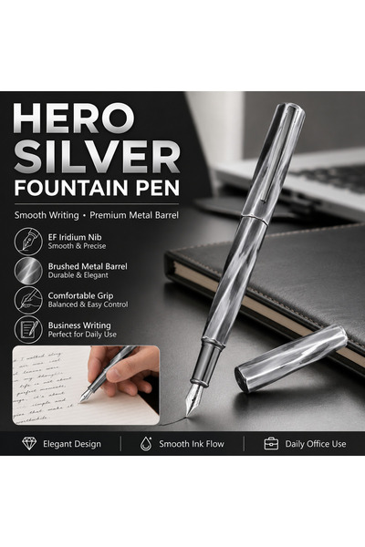 Choice Open Nib 0.5mm Hero Naked Pen E505A F0.5mm Iridium Nib Retro Spiral Te...