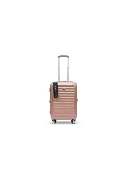 Track Rose Gold 360 Degree Swivel Wheels Fiber Material Cabin Suitcase Travel...