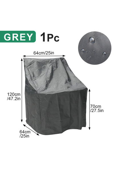 Choice Grey 190T Black Outdoor Garden Waterproof Chairs Cover Chair Sofa Prot...