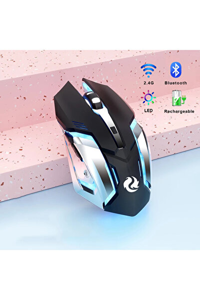 GOOJODOQ Choice black Bluetooth Gaming Mouse Rechargeable 2.4GWireless Blueto...