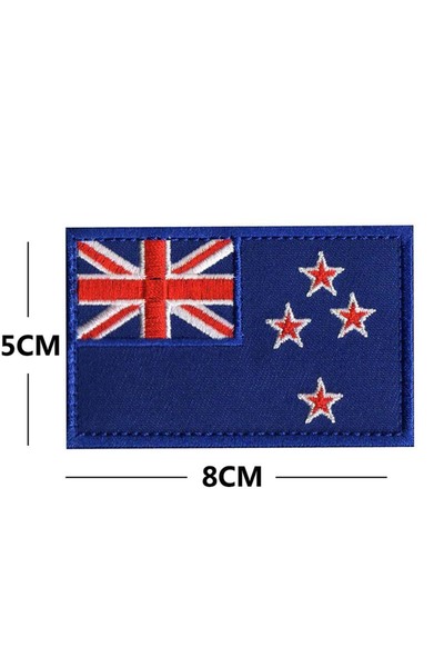 Choice1 New Zealand 03 New Zealand Flag Silver Fern Embleem Flag Fabric Appli...