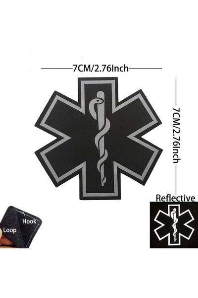 Choice23 10-Snake Black Emergency Rescue Life Star,Medical Cross,Medic,MED Fi...