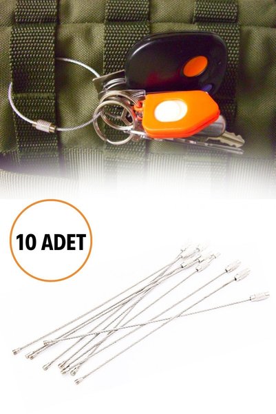 Buffer ® 10'lu Paslanmaz Çelik Tel Anahtarlık