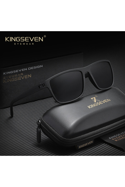 Choice11 Black Gray KINGSEVEN Brand Original Fashion Sunglasses Rectangle UV4...