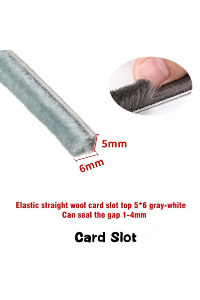 Choice3 10M Gray-White-5X6 10m/Roll Card Slot Seal Strip Sliding Windows Sash...