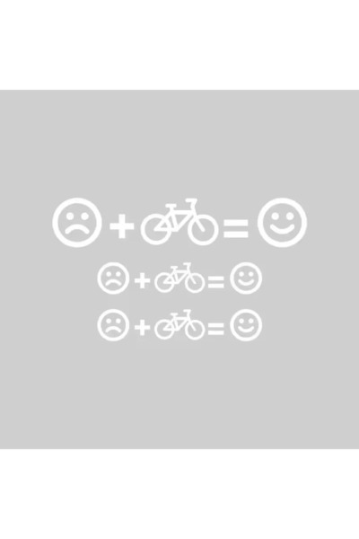 choice2 white3PCS 3PCS Bike Stickers Personalized MTB Road Frame Decals Emoti...