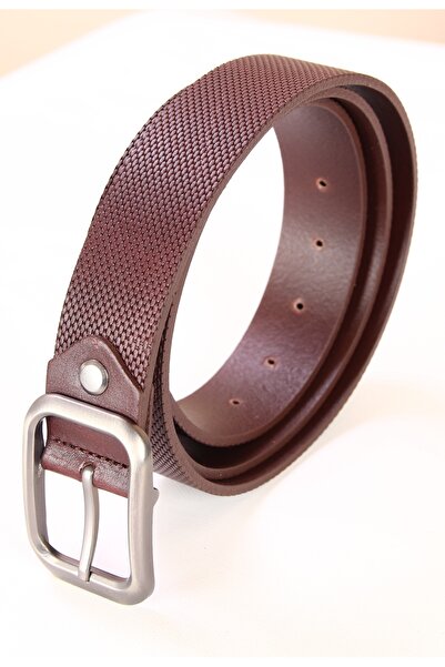 ALEXANDERGARDI Men's Soft Genuine Leather Belt, Brown (19-Kmr E 04)