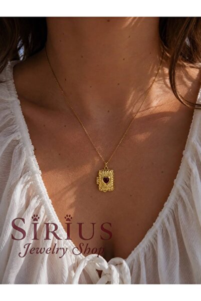sirius jewelry 316L Çelik Kalpli Kapaklı Kolye