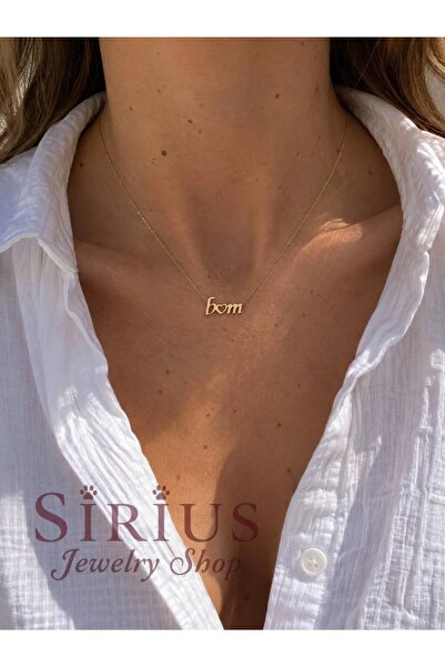 sirius jewelry İki Harfli El Yazısı Köprücük Kolye I 925 Gümüş