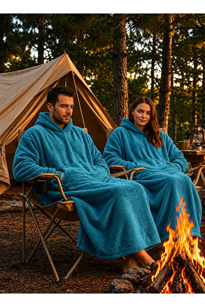 Packho Welsoft Kapüşonlu Giyilebilir TV Battaniyesi – Unisex Oversize - (1 Adet)