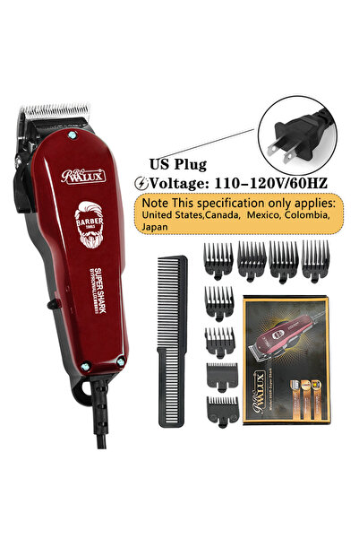 Choice USPlug110-120V60Hz WALUX Professional Men's Hair Clipper Classic Red 1...