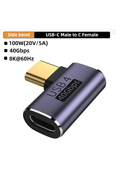 choice2 CM-CG CW USB4.0 Type-C 90° Adapter - 40Gbps 100W 5A OTG Fast Charger ...