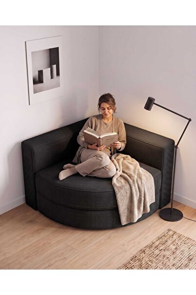 DECHOME Nestime® 100x100 cm Modüler Köşe Koltuğu | Orijinal Sünger | Fitilli ...