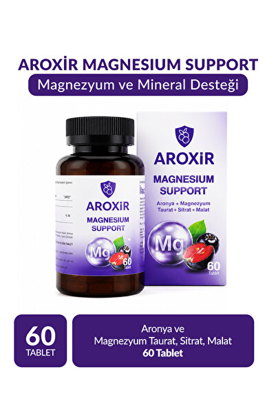 Magnesium Support Günlük Destek Aronya ve Magnezyum Taurat, Sitrat, Malat 60 Tablet