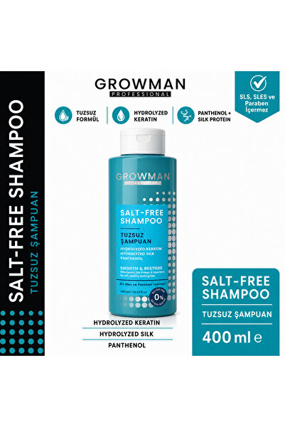 growman Salt-Free Shampoo 400 ml – Sulfate-Free Gentle Cleansing & Hair Care