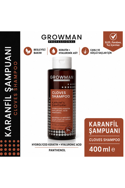 growman Clove Extract Shampoo 400 ml – Anti-Hair Loss & Strengthening Care