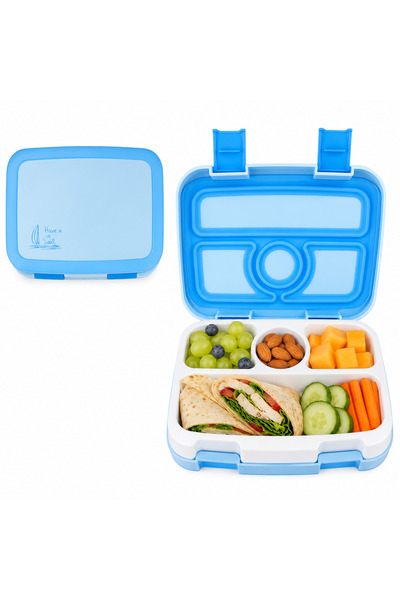 Beni World Beni Kids Bento Lunch Box 800ml with 4 Compartments, Leakproof, BP...