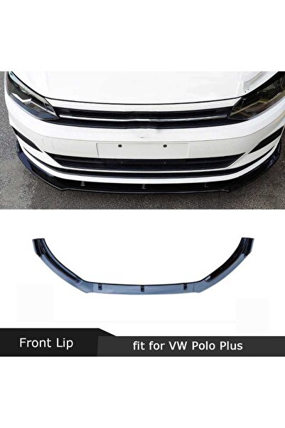 beyaztuning Vw Polo Ön Tampon Altı Lip Plastik Kulaklı Parlak Siyah 2018-