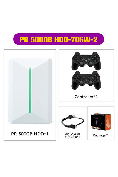Choice1 PR 500G HDD-706W-2 Retrobat & Playnite Retro Game Console 500GB Gamin...
