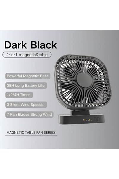 Choice1 Black OPOLAR 5000mAh Table Mini Fan with Magnet Base Portable Persona...