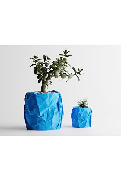 Sani Ghiveci decorativ Sani, Miami, mare 175 x 174 x 164 mm, cyan