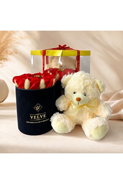 velve Pachet pentru indragostiti,A Drop of Love, ursulet plus 21 cm,9 trandaf...