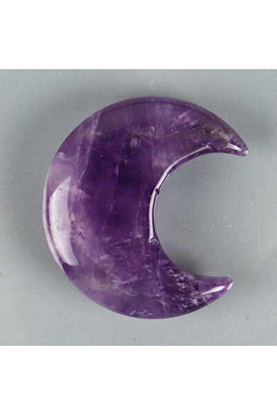 Choice amethyst Crystal Mini Moon Ornament Natural Stone Rose Quartz Hand Car...