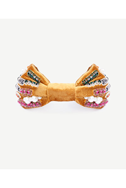 Yargıcı Velvet Crown with Acrylic Pearl Detail
