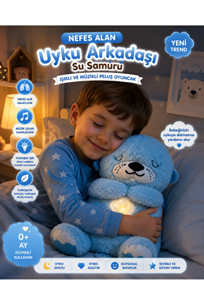 ARAT DİAMOND TOYS NEFES ALAN UYKU ARKADAŞI IŞIKLI VE MÜZİKLİ PELUŞ BEBEK UYKU...
