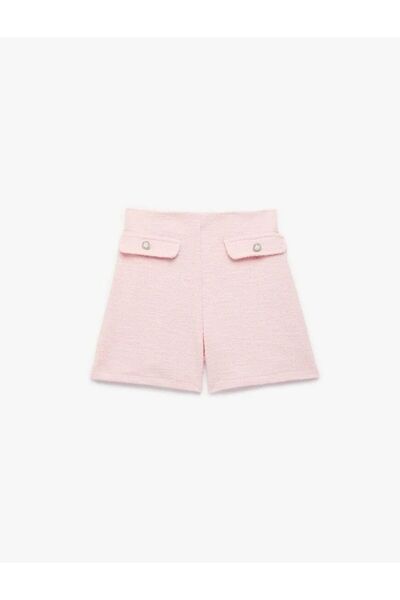 Koton Pantaloni scurți din denim și pânză pentru fete 6SKG40065AK