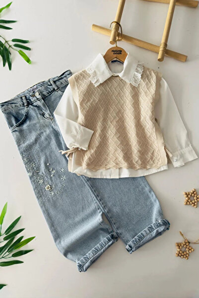 Minigimin Cicileri My Little One's Premium Knitted Sweater and Embroidery Sto...