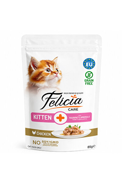 Felicia Kitten Hrană Umedă pentru Pisoi cu Pui în Aspic, Fără Cereale, 12 x 85 g