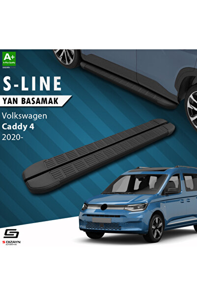 S Dizayn VW Caddy 4 S-Line Siyah Yan Basamak 193 Cm 2020 Üzeri A+ Kalite VW-C...
