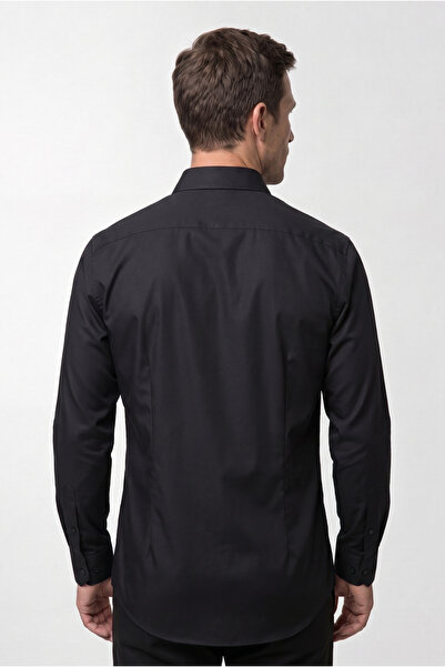 Kiğılı Uzun Kol Slim Fit Non Iron Ütü Gerektirmeyen Pamuklu Klasik Gömlek