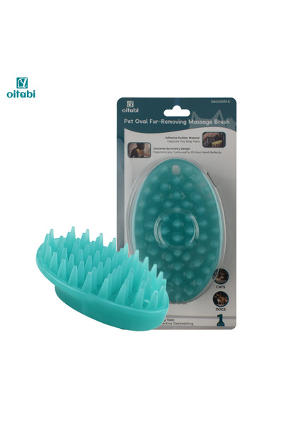 choice2 70mm x 110mm Blue Oitabi Soft Pet Brush for Short Hair Dog & Cat Groo...