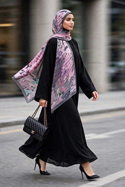 Freeista Light Brown Ocean Patterned Shawl 2507132034