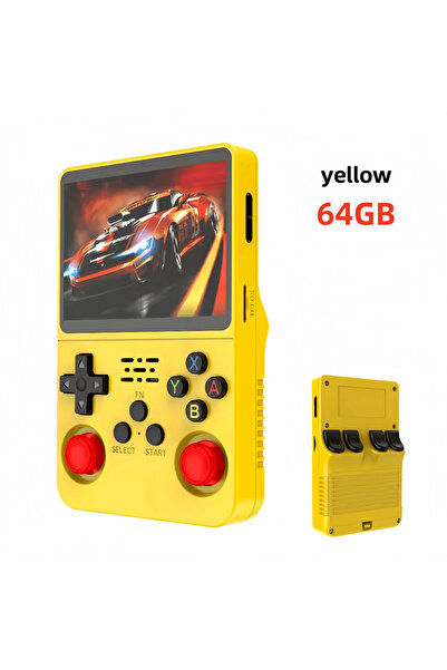 Choice13 yellow 64GB Retro R36S Handheld Video Game Console 3.5 Inch IPS Scre...