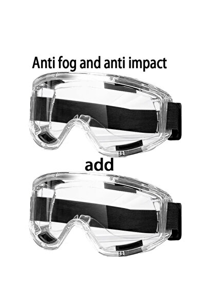 choice2 2pcs-black Anti Fog Safety Goggles, Splash Proof and Windproof Safety...
