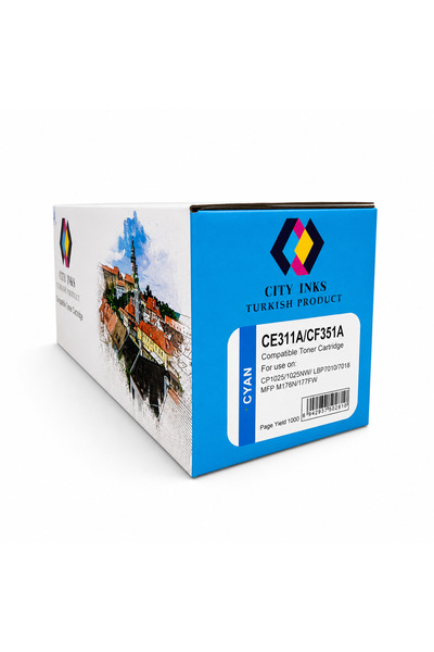 City Inks حبر تركي سيتي انك متوافق مع HP 126A أزرق (Cyan) – CE311A / CF35...