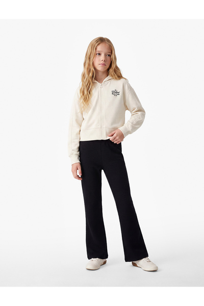 Koton Basic Spanish Leg Trousers with Elastic Waist