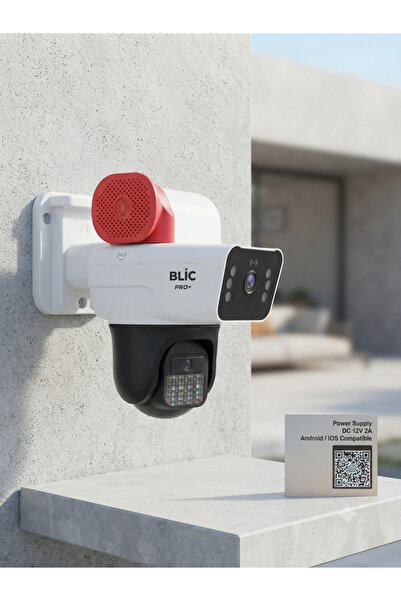 Blic Aura Akse 6MP Çift Lensli Wi-Fi PTZ Alarm Smart IP Kamera