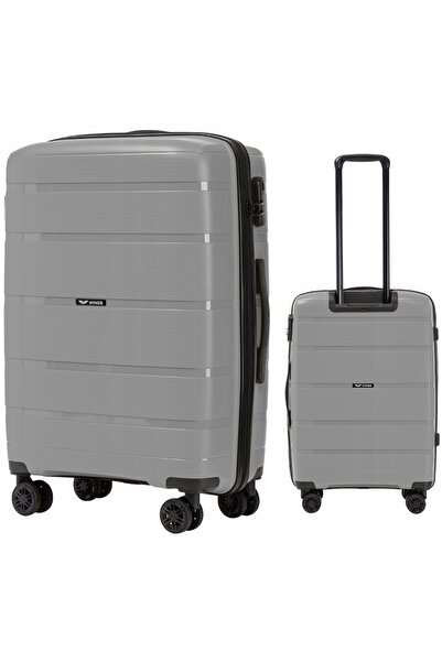 WINGS BRAND Valiză din polipropilenă Medium Wings HAWFINCH 3.0, 24 ", Gri închis