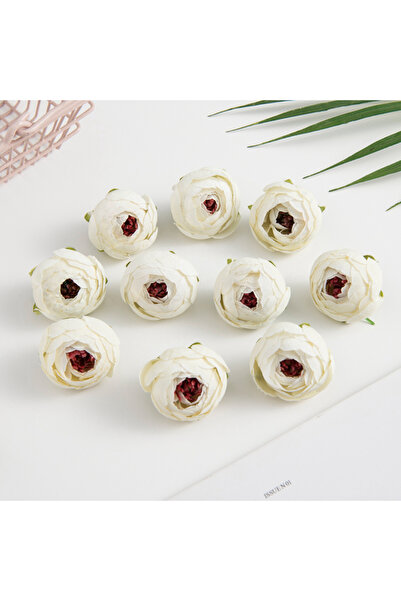 Choice 10 Pieces WHITE 10/100PCS Silk Tea Roses Bud Artificial Flowers Diy Gi...