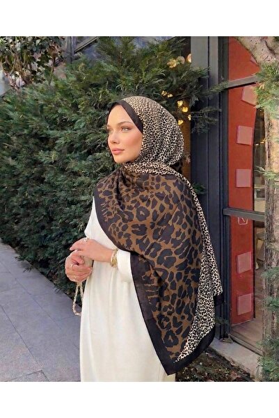 Axesoire 13955 Şal maro cu model leopard mozaic