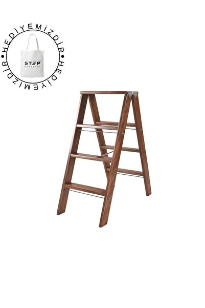 Step GORDİOS AHŞAP ÇİFT ÇIKIŞLI 3 BASAMAKLI MERDİVEN